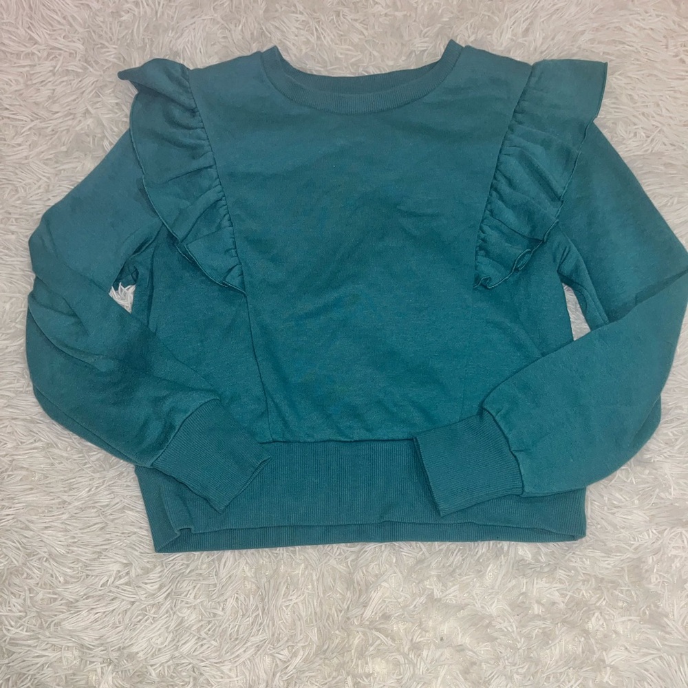 Teal top perfect for the winter and fall time! - Picture 3 of 5